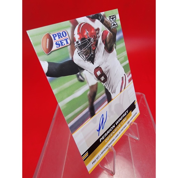 Perrion Winfrey 2022 Leaf Pro Set RC Yellow Auto Oklahoma Sooners Cleveland - Picture 6 of 7